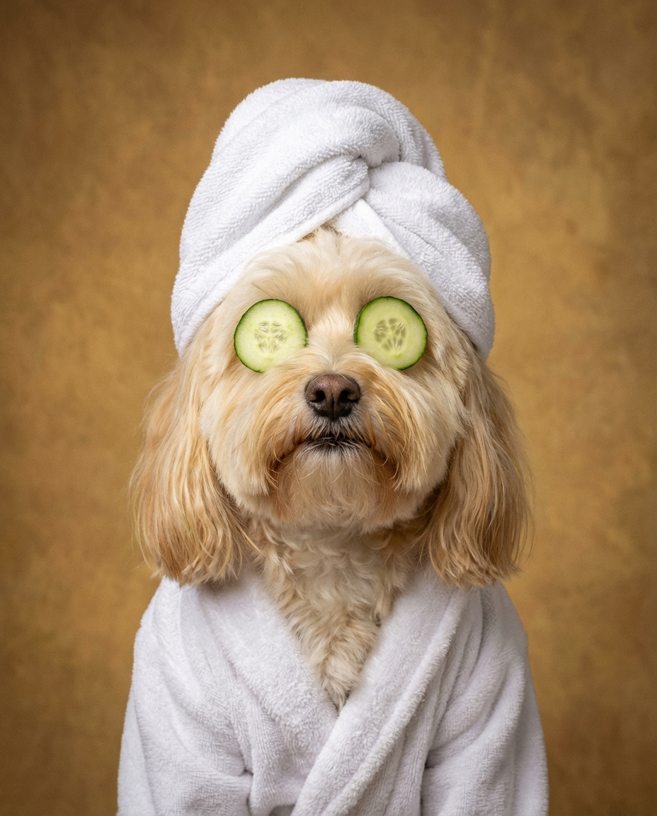 Havanese dog spa portrait pet wall art