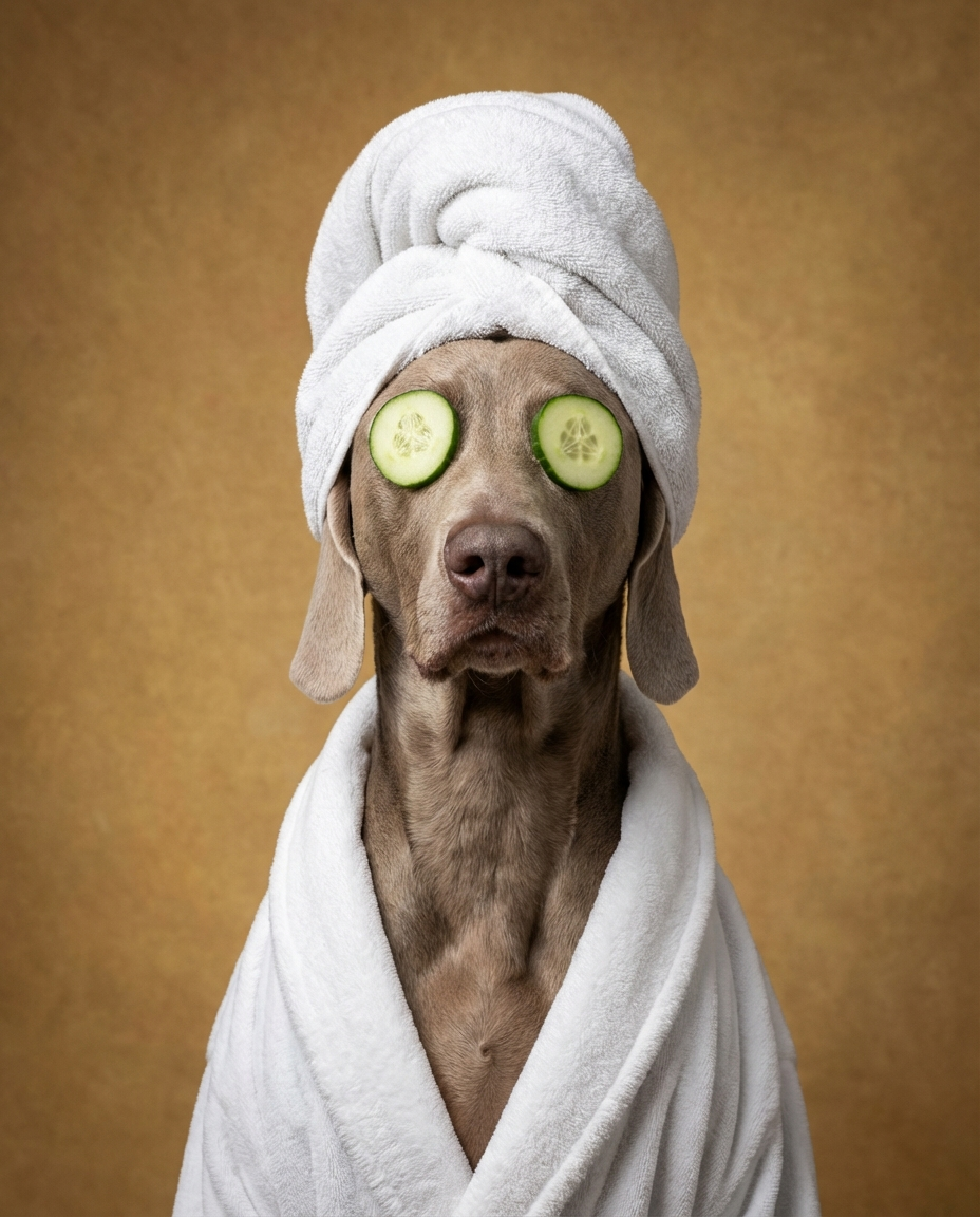 Weimaraner spa portrait bathroom art